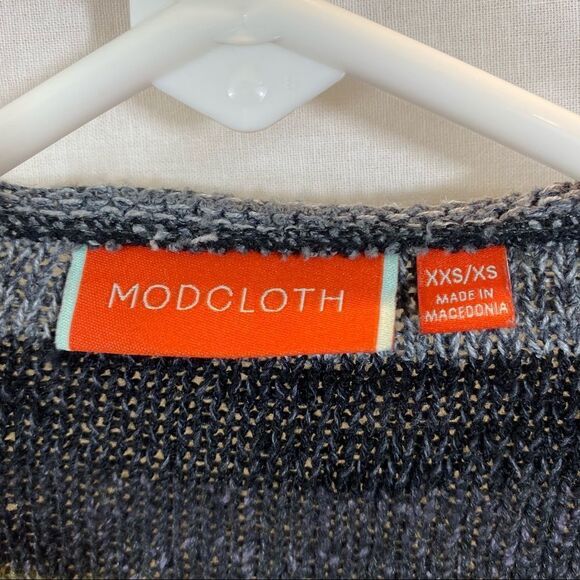 ModCloth Brand Open Front Waterfall Colllar Cardigan‎ Sweater Size XXS/XS - Picture 10 of 11